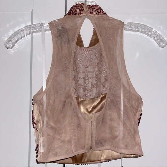 Stunning Formal Prom Dress, Burgundy and Copper, 2-Piece Size 1, sweetheart - Picture 4 of 6